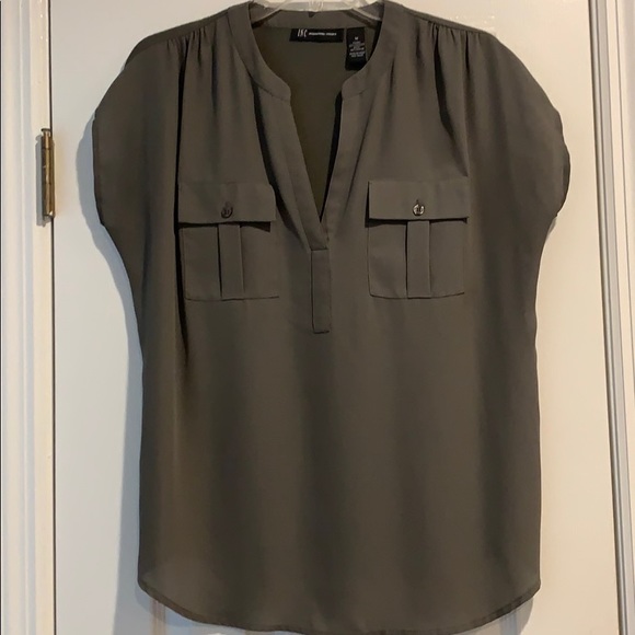 INC International Concepts Tops - INC v neck button pocket top.